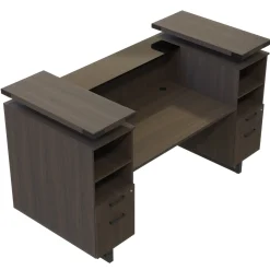 Mirella Reception Desk with Glass Countertop - 78