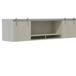 Mirella Wall-Mounted Hutch with Wood Doors - 72