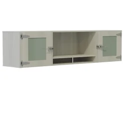 Mirella Wall-Mounted Hutch with Glass Doors - 72