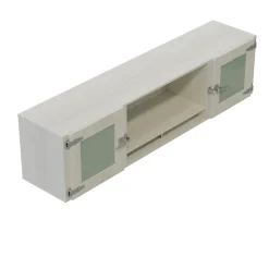 Mirella Wall-Mounted Hutch with Glass Doors - 72
