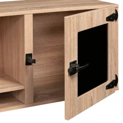 Mirella Wall-Mounted Hutch with Glass Doors - 72