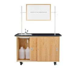 Mobile Biology Lab Demonstration Table with Sink