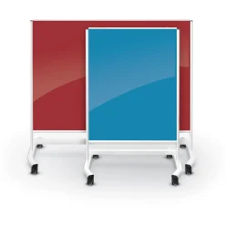 Mobile Magnetic Glass Board 3'W x 4'H