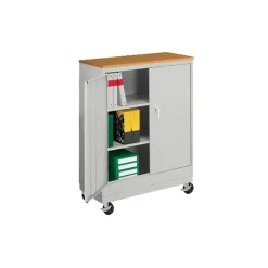 Mobile Storage Cabinet with Laminate Top - 48.75"H