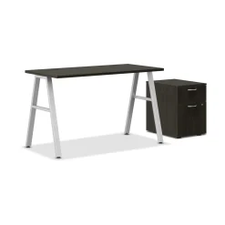 Mod Compact Table Desk w/ A-Legs and Pedestal - 48