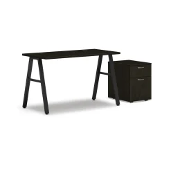 Mod Compact Table Desk w/ A-Legs and Pedestal - 48