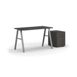 Mod Compact Table Desk w/ A-Legs and Pedestal - 48