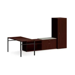 Mod L-Shaped Desk w/ U-Legs and Storage Set