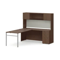 Mod L-Shaped Workstation w/ Hutch - 84"W x 72"D