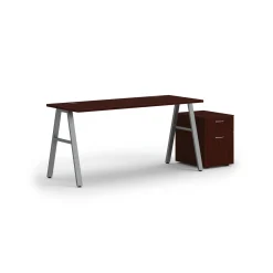 Mod Table Desk w/ A-Legs and Pedestal - 60