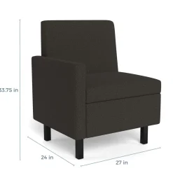 Movvi Lounge Chair with Right Arm