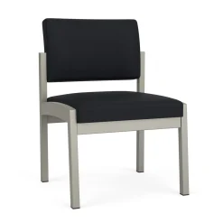 New Castle Steel Armless Guest Chair with Standard Upholstery