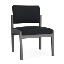 New Castle Steel Armless Guest Chair with Standard Upholstery