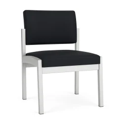 New Castle Steel Armless Guest Chair with Standard Upholstery