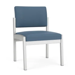 New Castle Steel Armless Guest Chair with Standard Upholstery