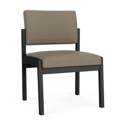 New Castle Steel Armless Guest Chair with Standard Upholstery