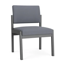 New Castle Steel Armless Guest Chair with Standard Upholstery