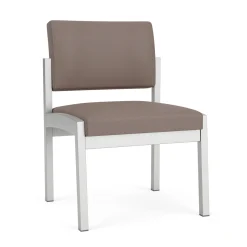 New Castle Steel Armless Guest Chair with Standard Upholstery