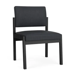 New Castle Steel Armless Guest Chair with Designer Upholstery