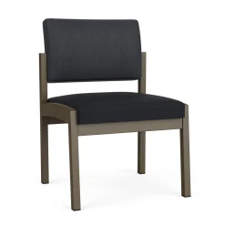 New Castle Steel Armless Guest Chair with Designer Upholstery