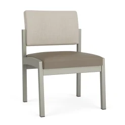 New Castle Steel Armless Guest Chair with Designer Upholstery