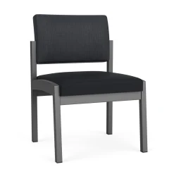 New Castle Steel Armless Guest Chair with Designer Upholstery