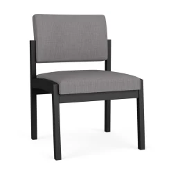 New Castle Steel Armless Guest Chair with Designer Upholstery