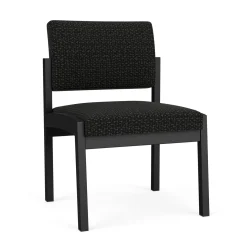 New Castle Steel Armless Guest Chair with Designer Upholstery