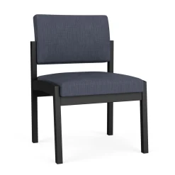 New Castle Steel Armless Guest Chair with Designer Upholstery