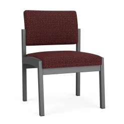 New Castle Steel Armless Guest Chair with Designer Upholstery