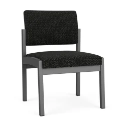 New Castle Steel Armless Guest Chair with Designer Upholstery