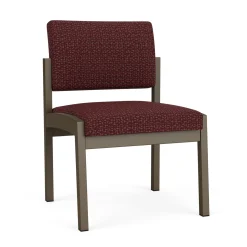 New Castle Steel Armless Guest Chair with Designer Upholstery