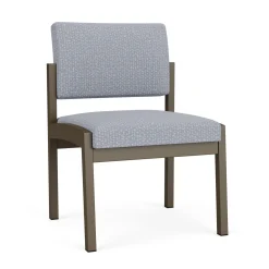 New Castle Steel Armless Guest Chair with Designer Upholstery