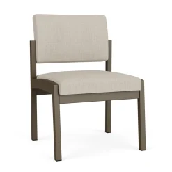 New Castle Steel Armless Guest Chair with Designer Upholstery