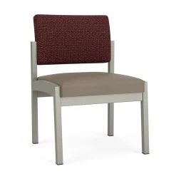 New Castle Steel Armless Guest Chair with Designer Upholstery
