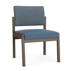 New Castle Steel Armless Guest Chair with Designer Upholstery