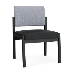 New Castle Steel Armless Guest Chair with Designer Upholstery