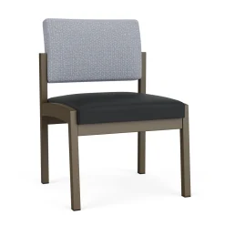 New Castle Steel Armless Guest Chair with Designer Upholstery