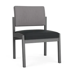 New Castle Steel Armless Guest Chair with Designer Upholstery
