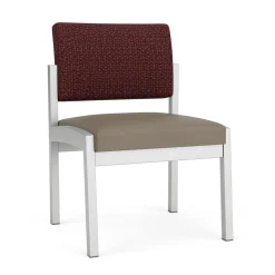 New Castle Steel Armless Guest Chair with Designer Upholstery