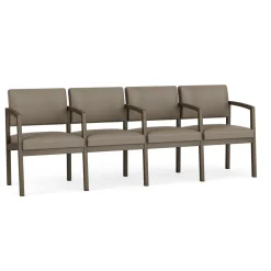 New Castle Steel Four Seat Guest Chair with Center Arms in Standard Upholstery
