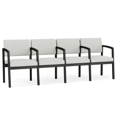 New Castle Steel Four Seat Guest Chair with Center Arms in Standard Upholstery