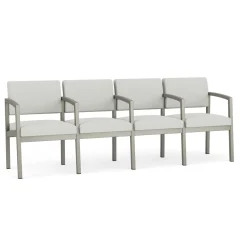 New Castle Steel Four Seat Guest Chair with Center Arms in Standard Upholstery