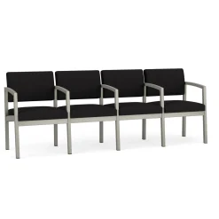 New Castle Steel Four Seat Guest Chair with Center Arms in Standard Upholstery