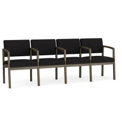 New Castle Steel Four Seat Guest Chair with Center Arms in Standard Upholstery