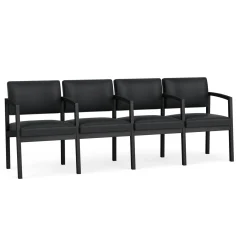 New Castle Steel Four Seat Guest Chair with Center Arms in Standard Upholstery