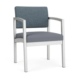 New Castle Steel Guest Chair with Designer Upholstery