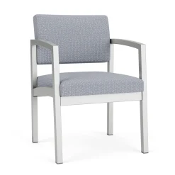 New Castle Steel Guest Chair with Designer Upholstery