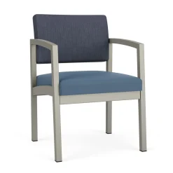 New Castle Steel Guest Chair with Designer Upholstery