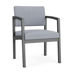 New Castle Steel Guest Chair with Designer Upholstery